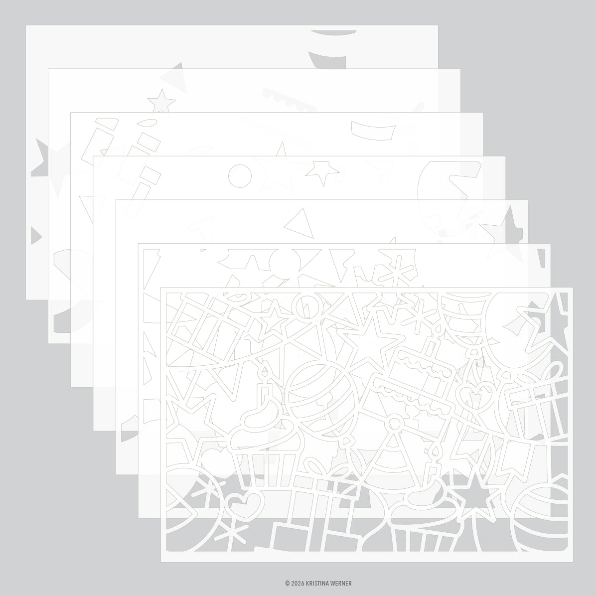 Big Day Birthday Stencil Pack