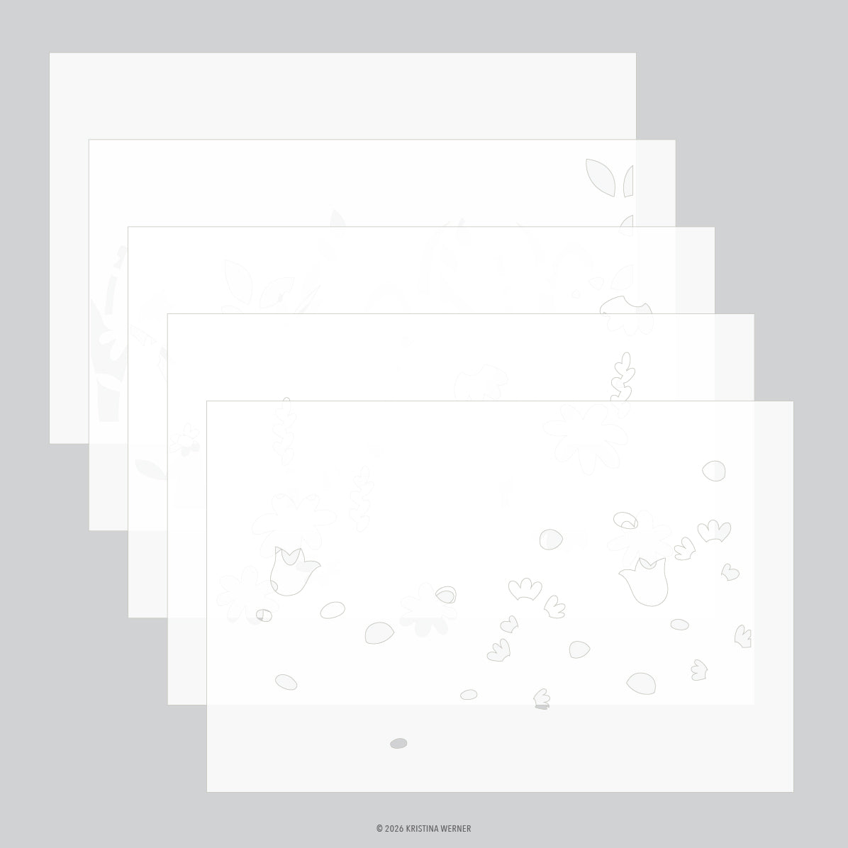 Flower Field Stencil Pack