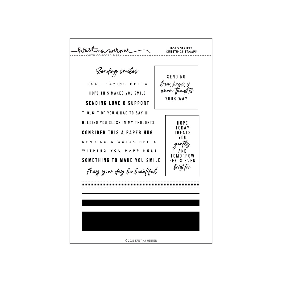 Bold Stripes Greetings Stamp Set