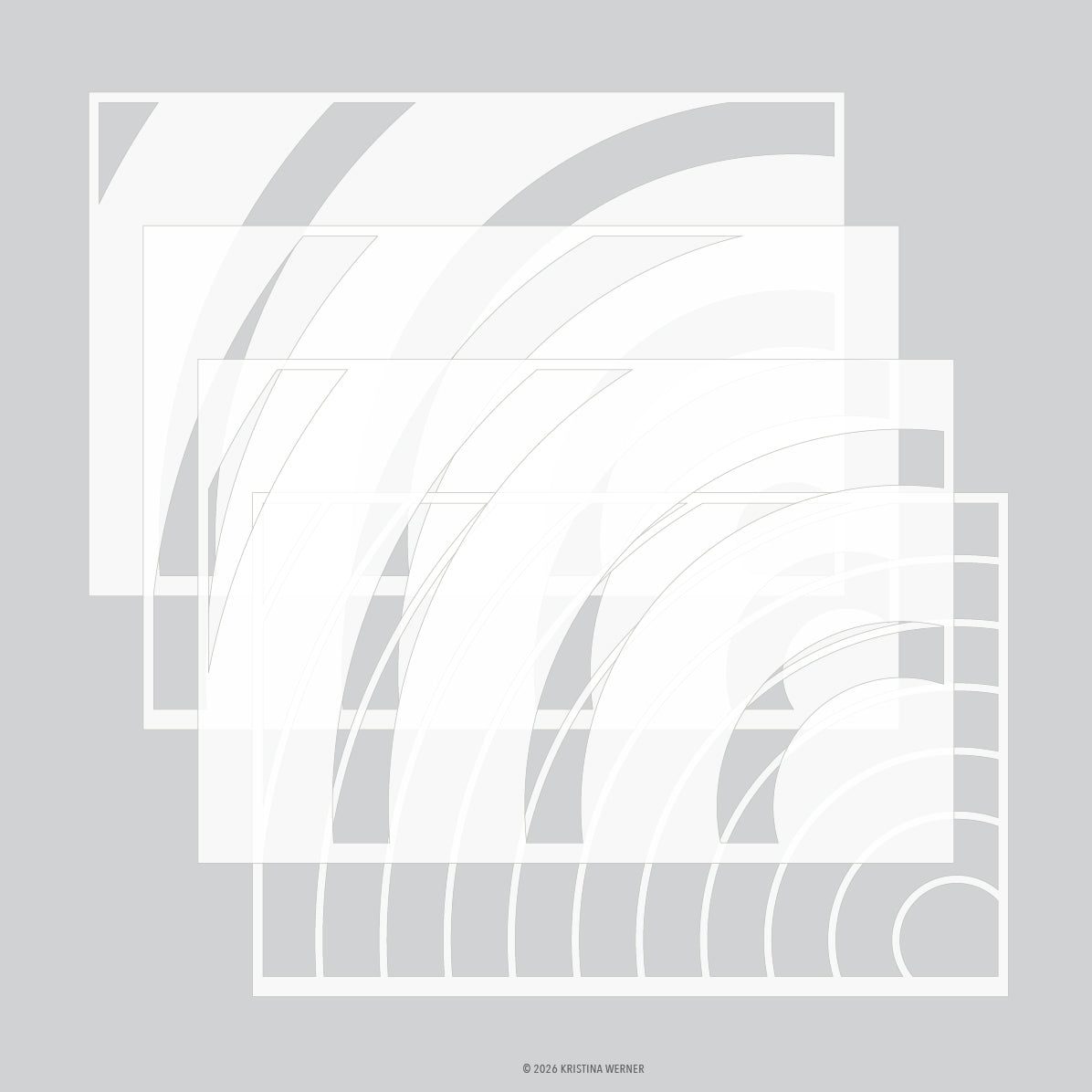 Rainbow Rays Stencil Pack