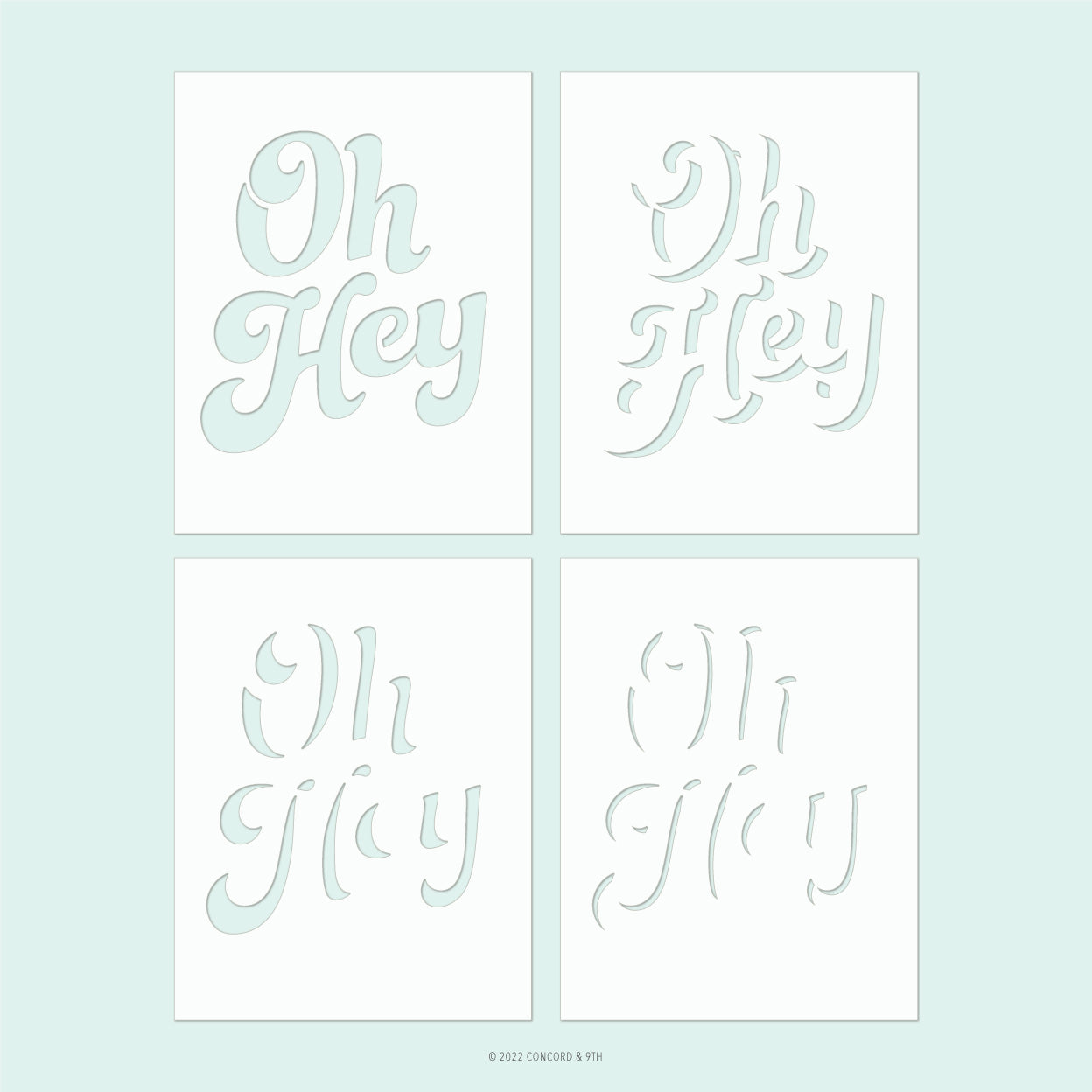 LAST CHANCE: Oh Hey Stencil Pack