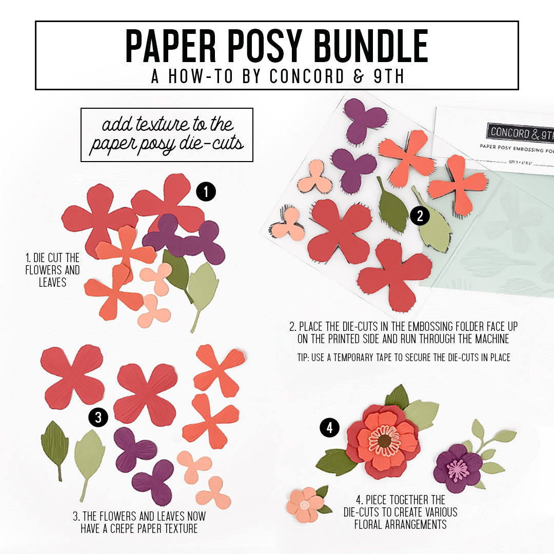 Paper Posy Embossing Folder