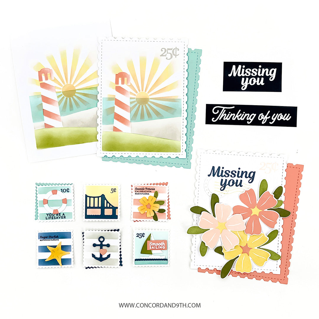 LAST CHANCE: Seaside Post Stamp Set