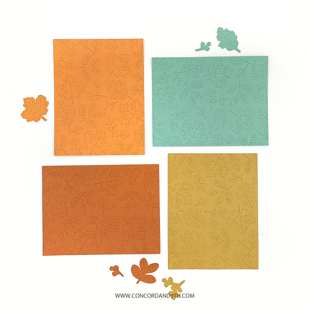 Stitched Leaves Card Front Die