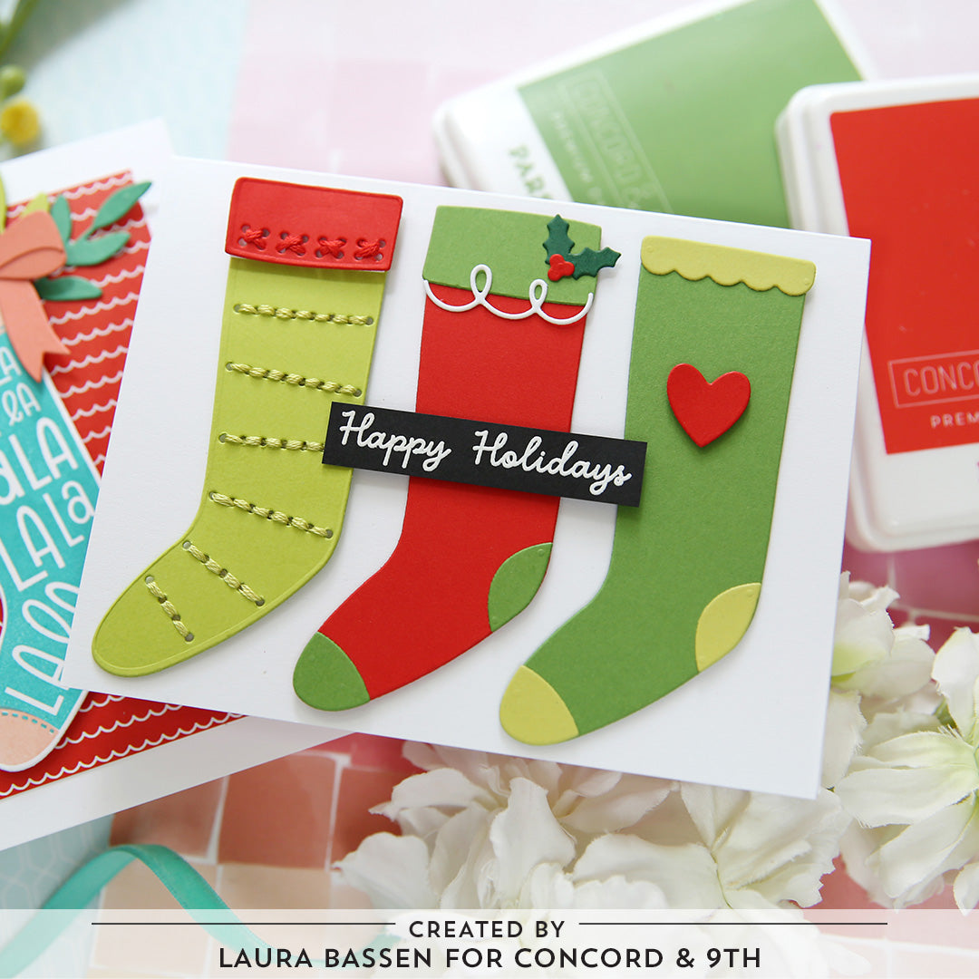 LAST CHANCE: Stocking Stamp & Stitch Stamp Set