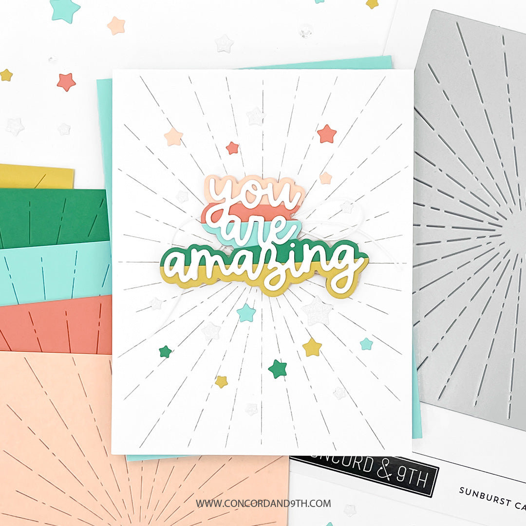 Sunburst Card Front Die