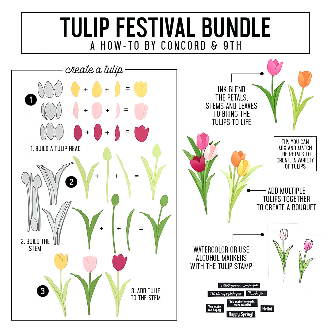 Juego de sellos del Festival del Tulipán
