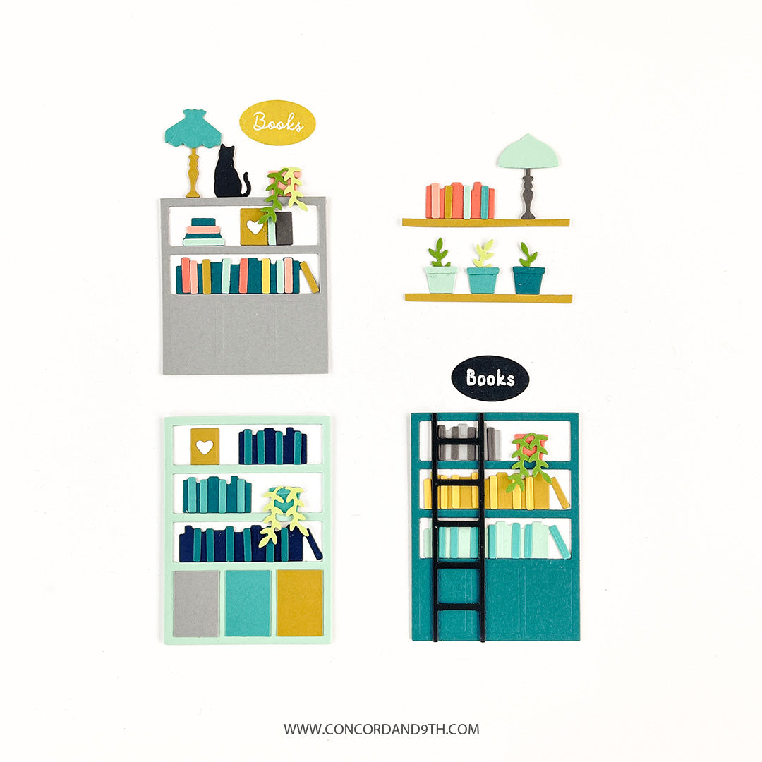 Juego de sellos de la librería