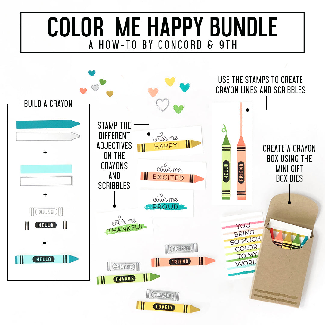 Juego de sellos Color Me Happy