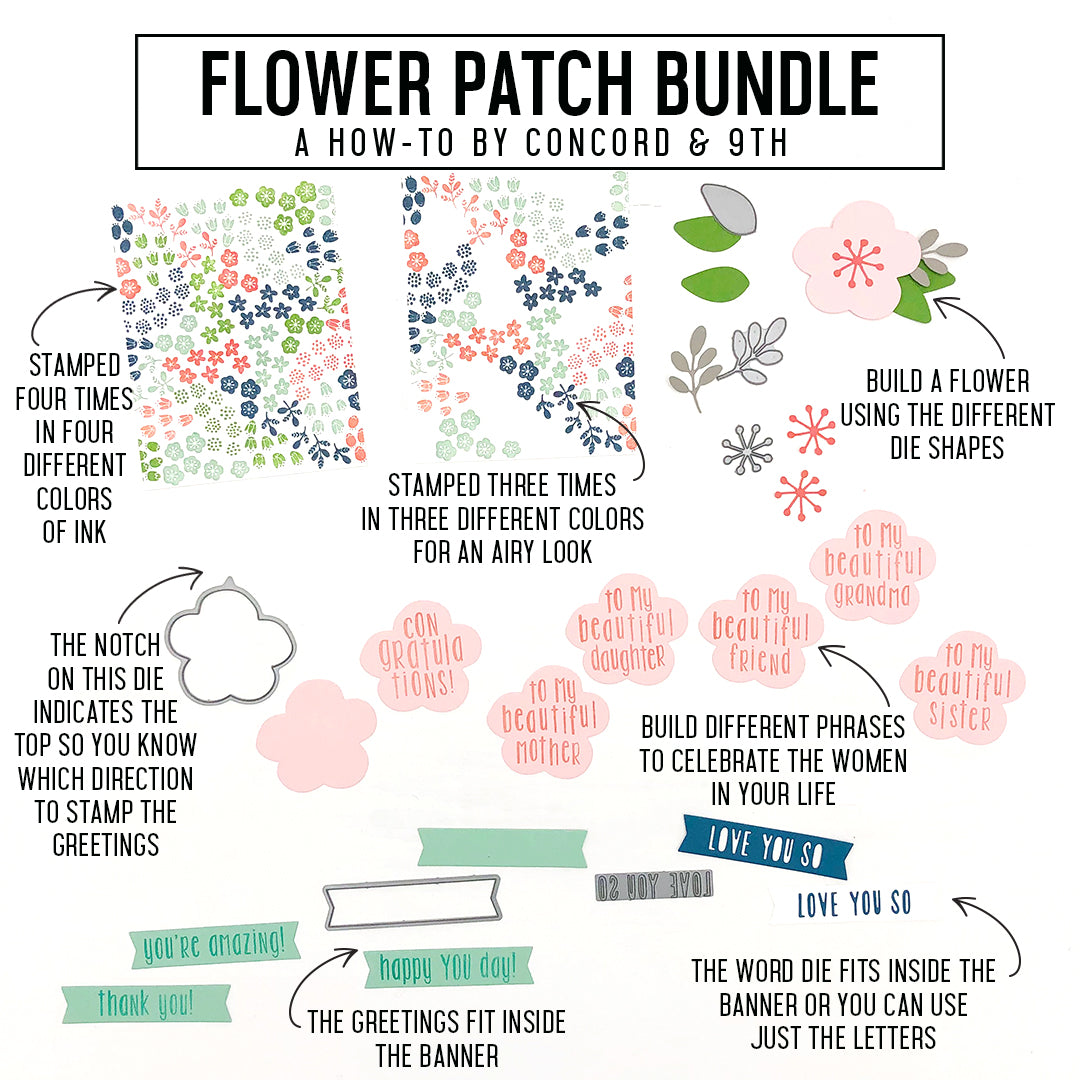 Juego de sellos Flower Patch Turnabout™