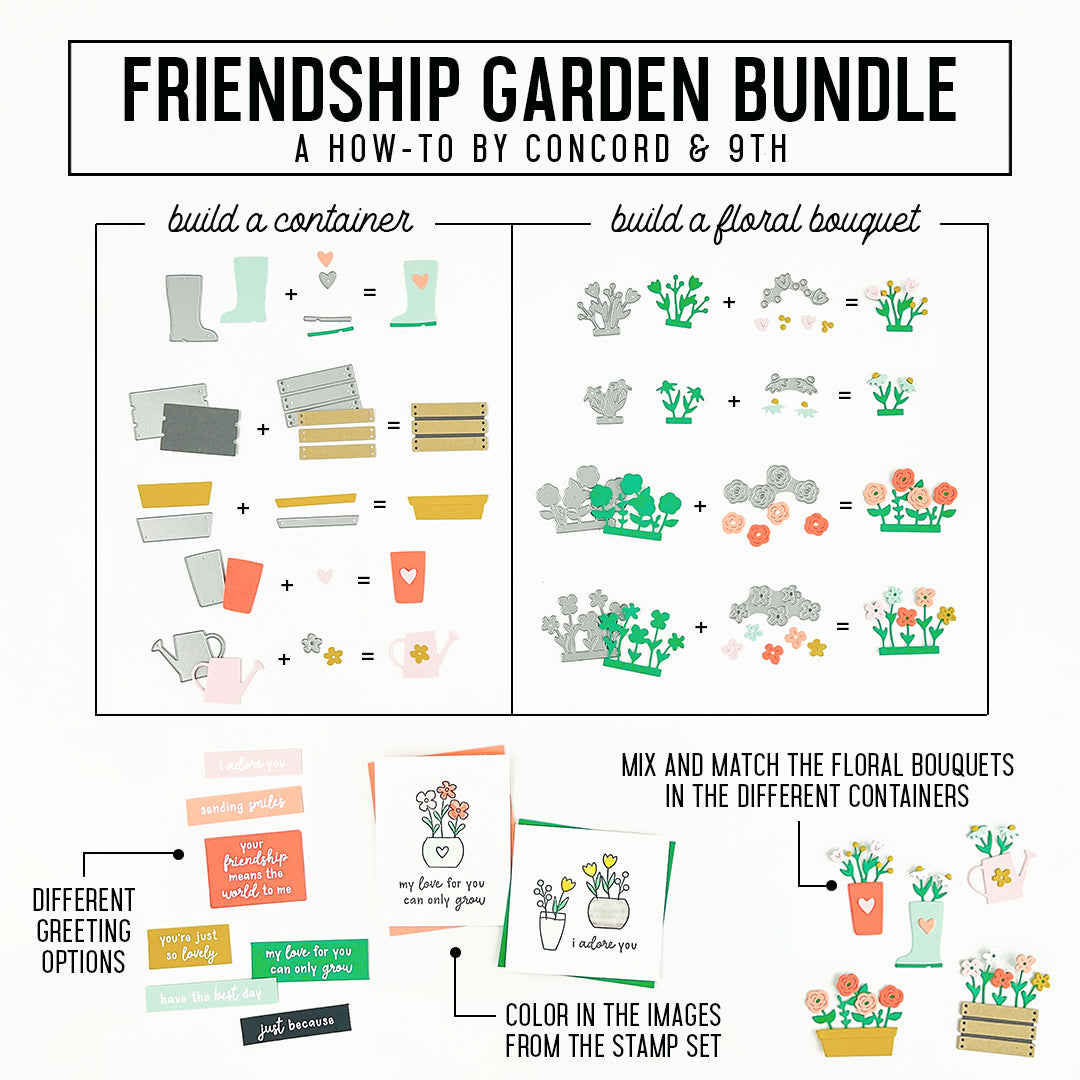 Troqueles de Friendship Garden