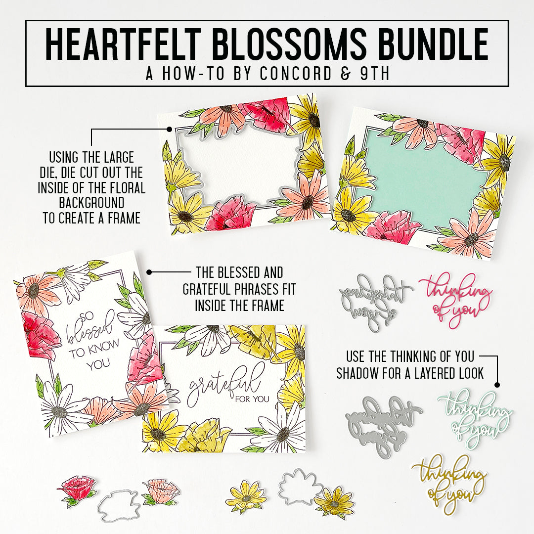Troqueles Heartfelt Blossoms