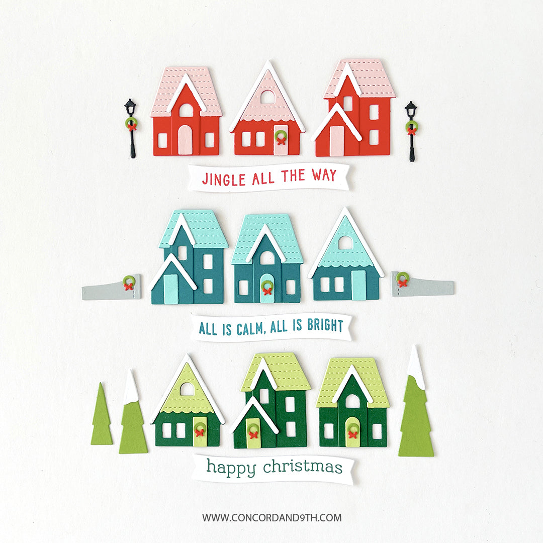 Juego de sellos Stacks Home for the Holidays