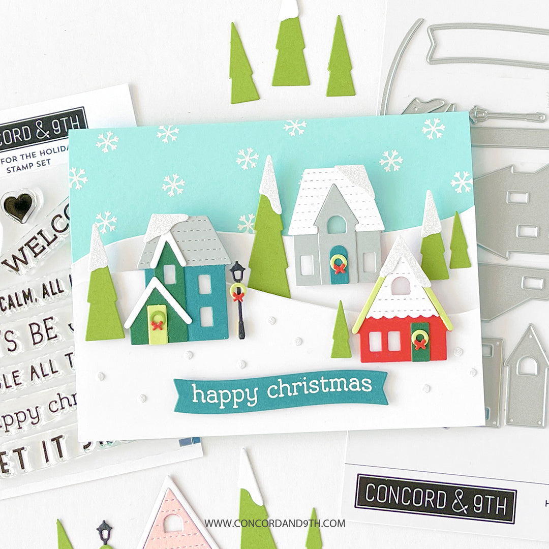 Juego de sellos Stacks Home for the Holidays