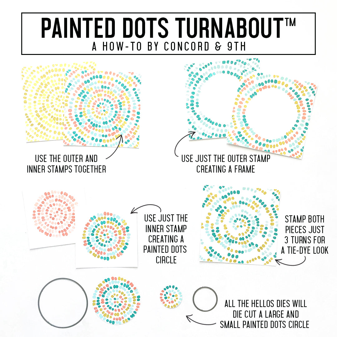 Sello Turnabout™ de puntos pintados