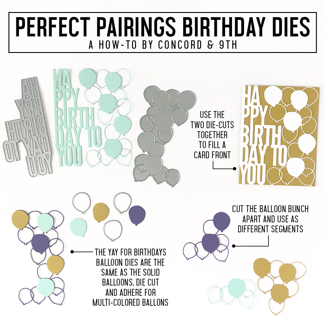 Troqueles de emparejamientos perfectos para cumpleaños