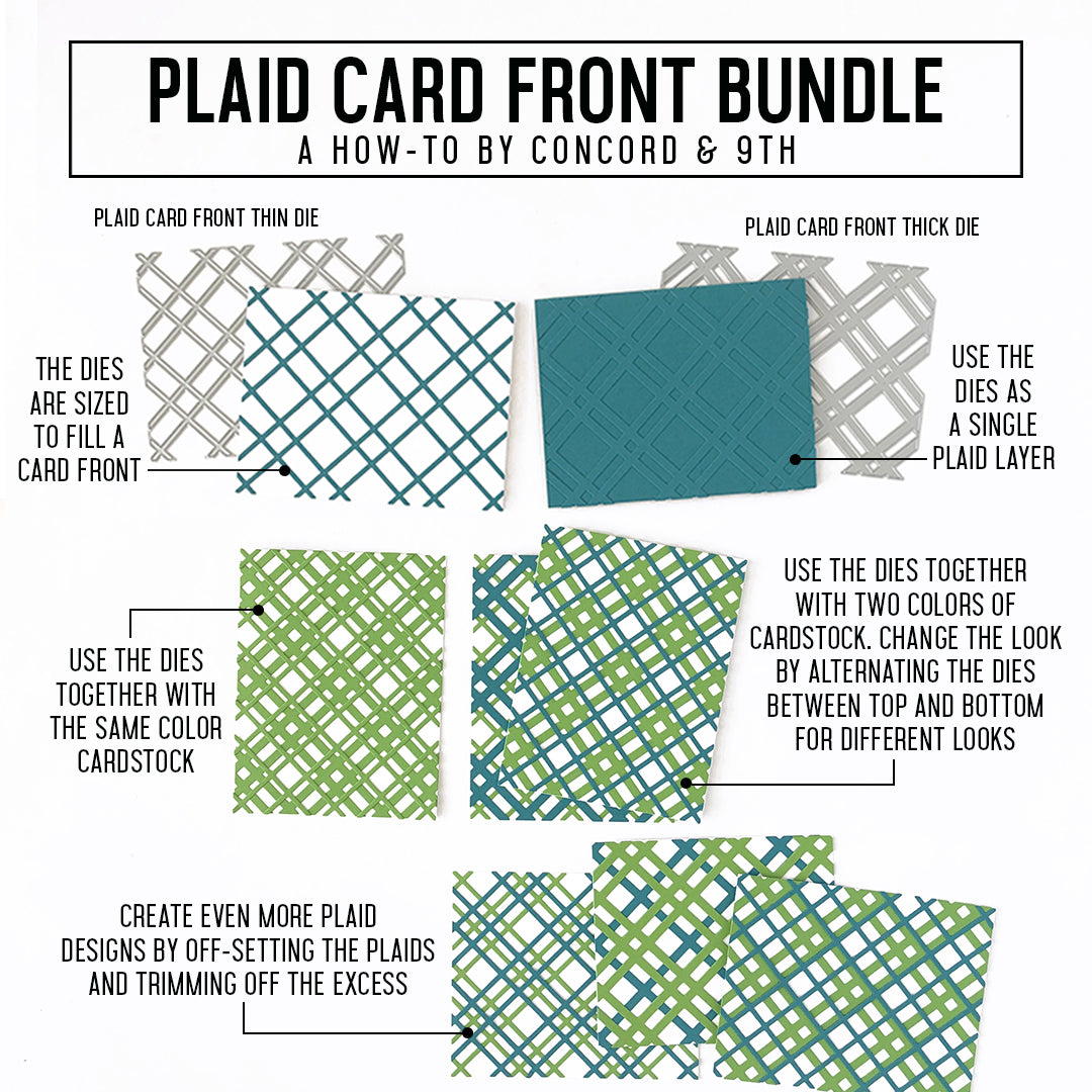 Plaid Card Front Thin Die