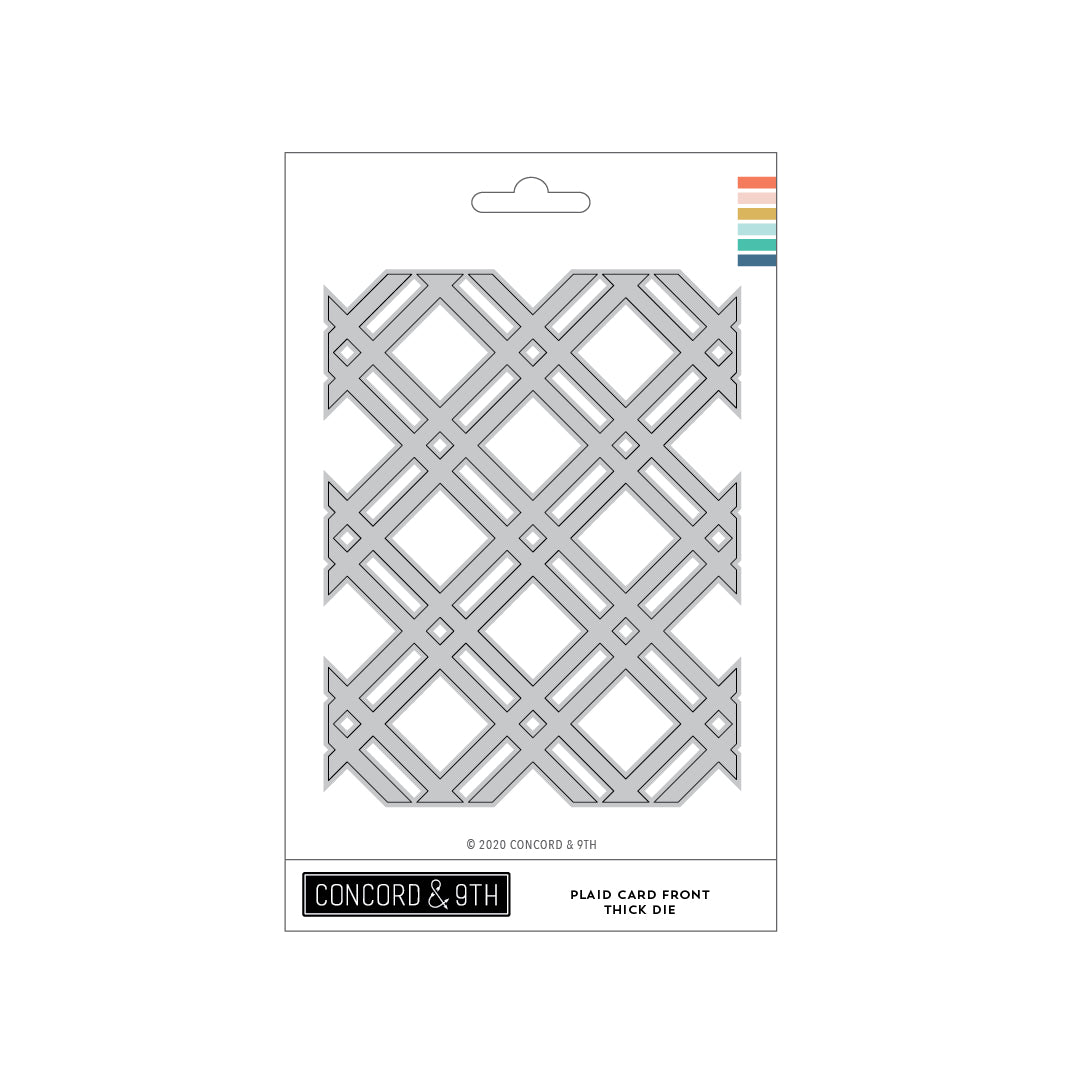 Plaid Card Front Thick Die
