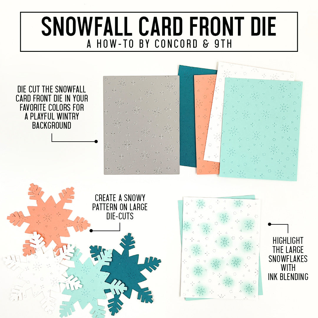 Troquel frontal de tarjeta zSnowfall