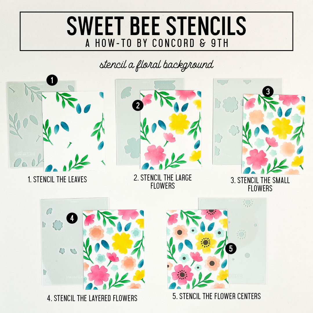 Paquete de plantillas de abejas dulces