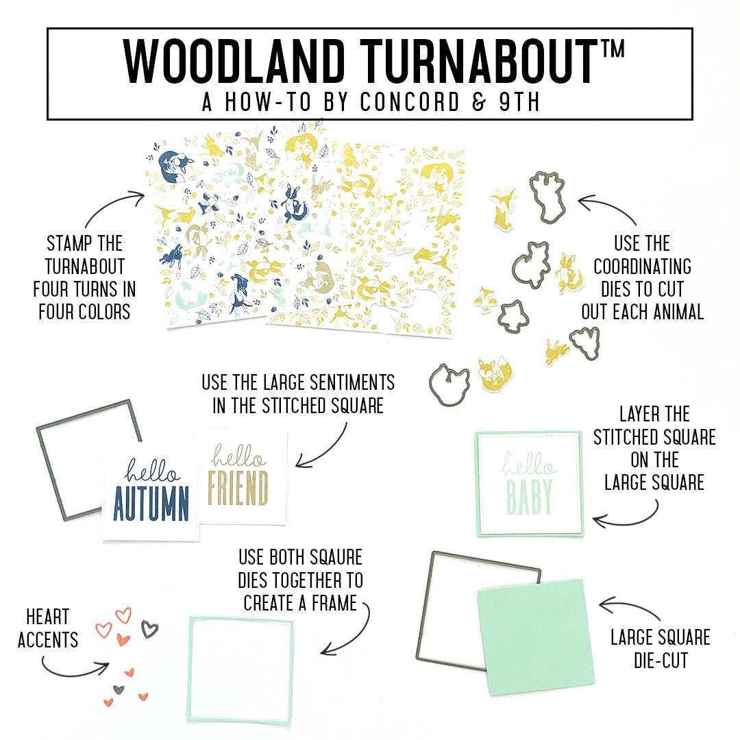 Juego de sellos Woodland Turnabout™